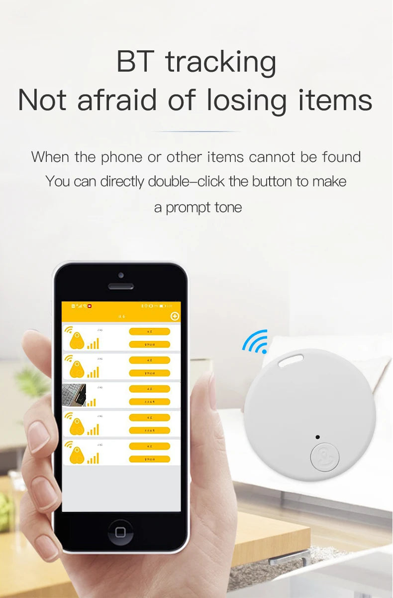 Bluetooth 5.0 Smart GPS Tracker — Anti-Lost Device for Pets, Kids & Wallets