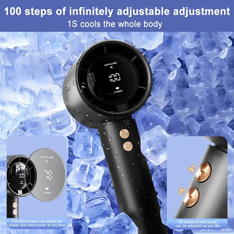 High-Speed Mini Handheld Fan — USB Fast Charging, Quiet & Portable