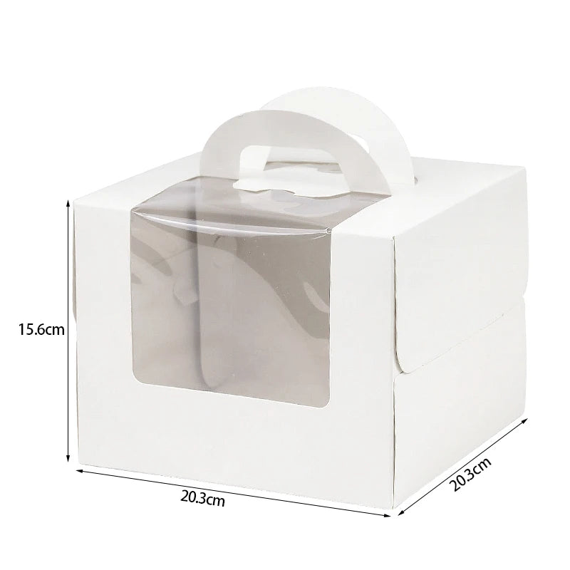 High-Capacity Cake Packaging Boxes — Multi-Size for Birthdays, Weddings & Holidays (1/3/6 pcs)