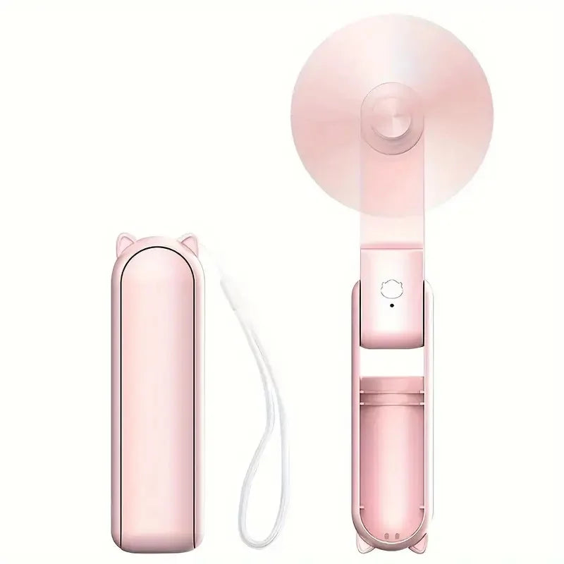 Foldable Portable Mini Fan — USB Rechargeable, 3-Speed