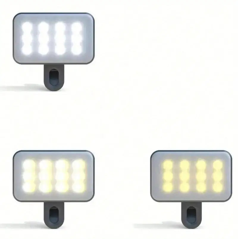 Mini Clip-On Selfie Fill Light — Rechargeable, 3 Brightness Modes