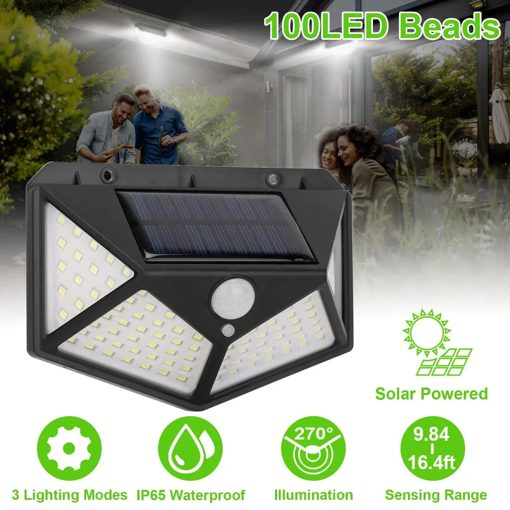 Solar-Powered Outdoor Spotlight with Motion Sensor