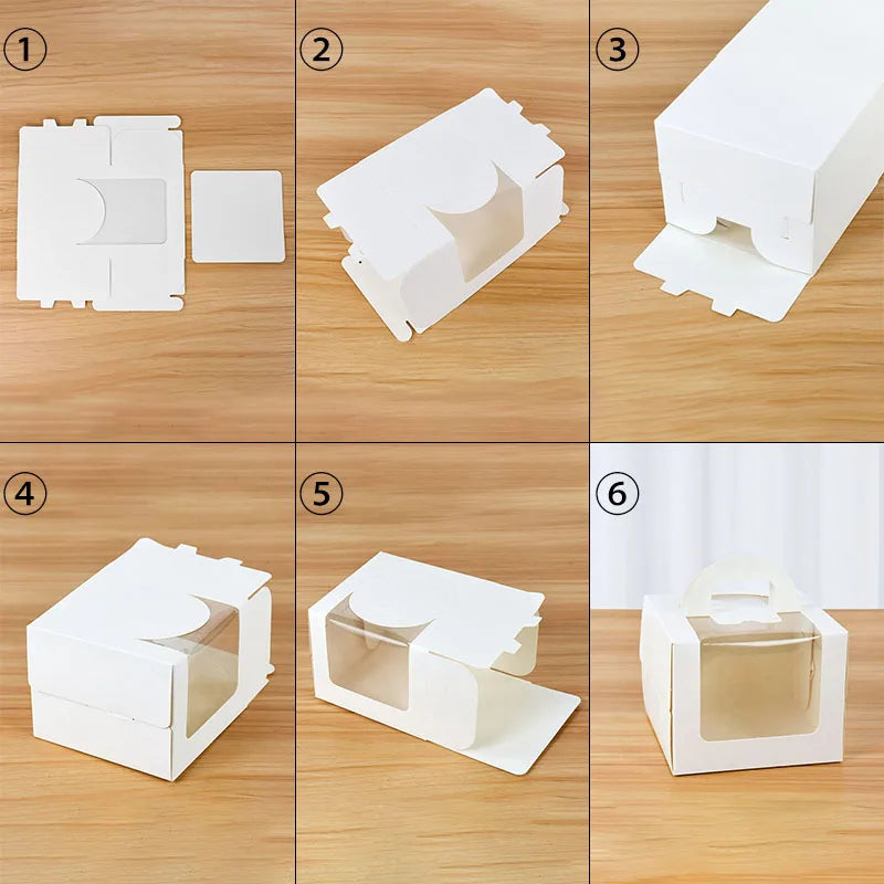 High-Capacity Cake Packaging Boxes — Multi-Size for Birthdays, Weddings & Holidays (1/3/6 pcs)