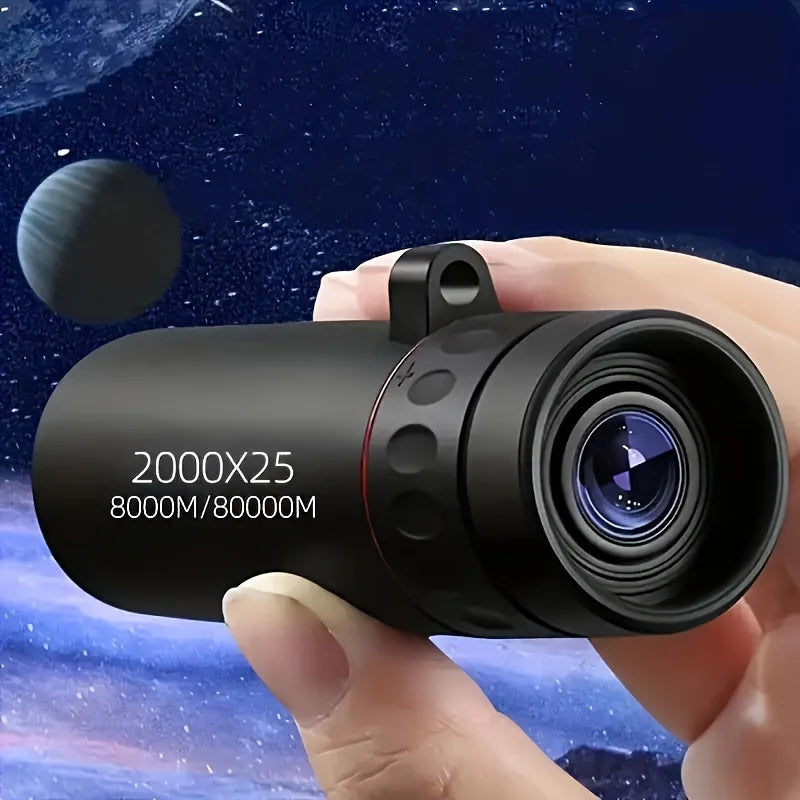 HD Monocular Telescope 2000x25 — Compact for Travel & Stargazing
