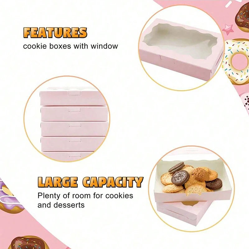 Kraft Paper Gift Boxes with Window — Cake, Candy & Chocolate Packaging for Weddings & Parties