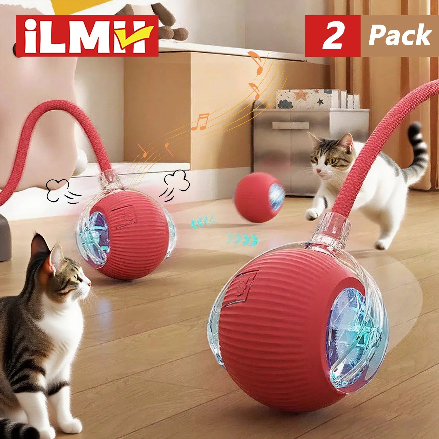Smart Interactive Rolling Ball Cat Toy — Rechargeable
