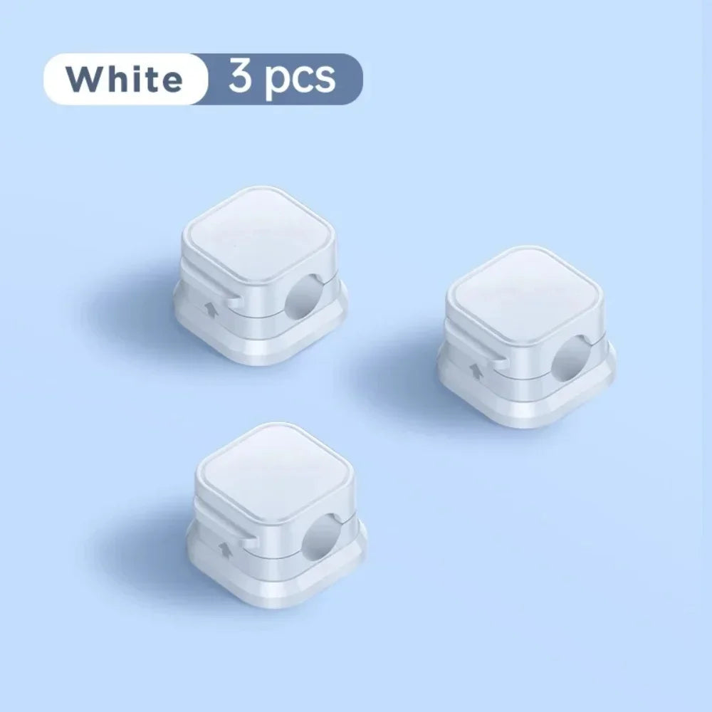 Magnetic Cable Organizer Clips — Wall-Mount Wire & Cord Holder for Desk & Home (1/3/6 pcs)