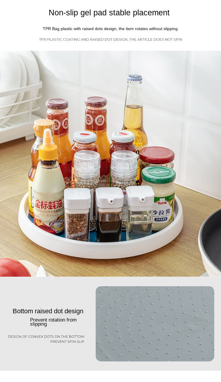 360° Rotating Kitchen Condiment Storage Rack