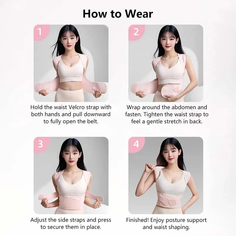 Posture Corrector for Women & Men – Back Support Brace for Office & Everyday Use