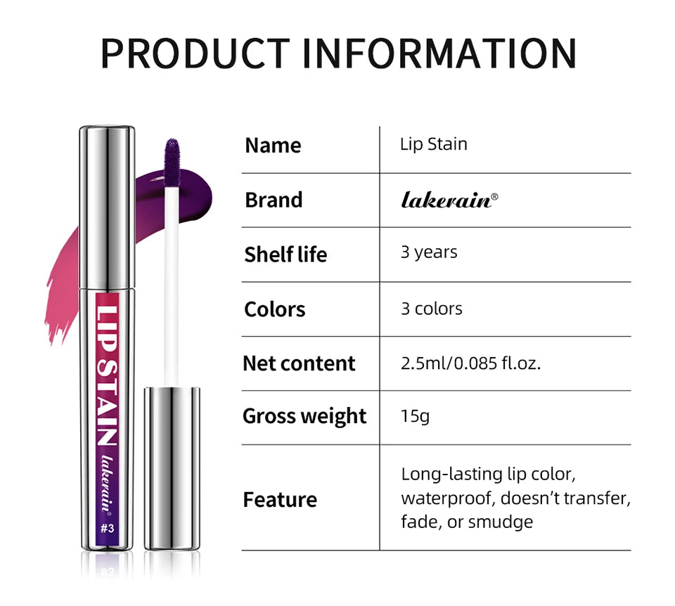 Long-Lasting Matte Lip Tint — Waterproof Peel-Off Formula