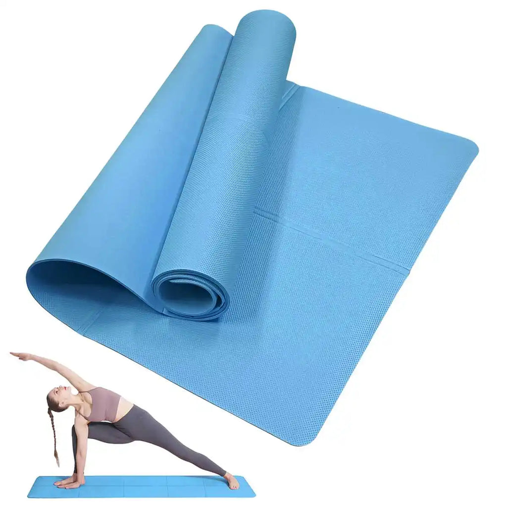 Non-Slip Yoga & Pilates Mat — Cushioned Travel Fitness Pad