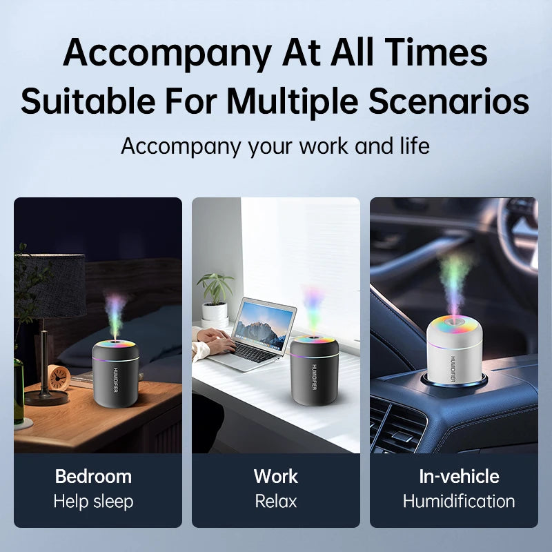 180ml Mini USB Aroma Diffuser & Humidifier for Car and Home