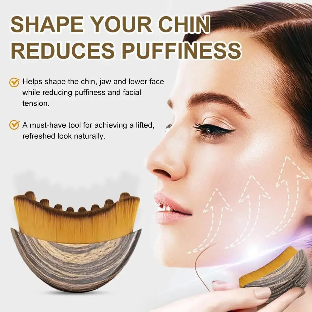 Lymphatic Drainage Face Sculpting Brush — Jawline & Chin Contour Massager