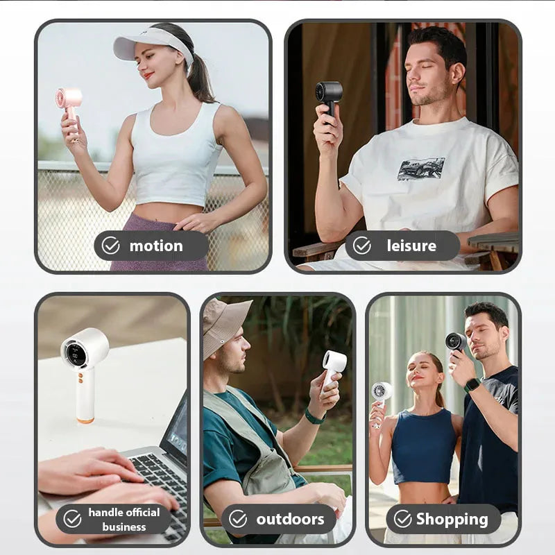 High-Speed Mini Handheld Fan — USB Fast Charging, Quiet & Portable
