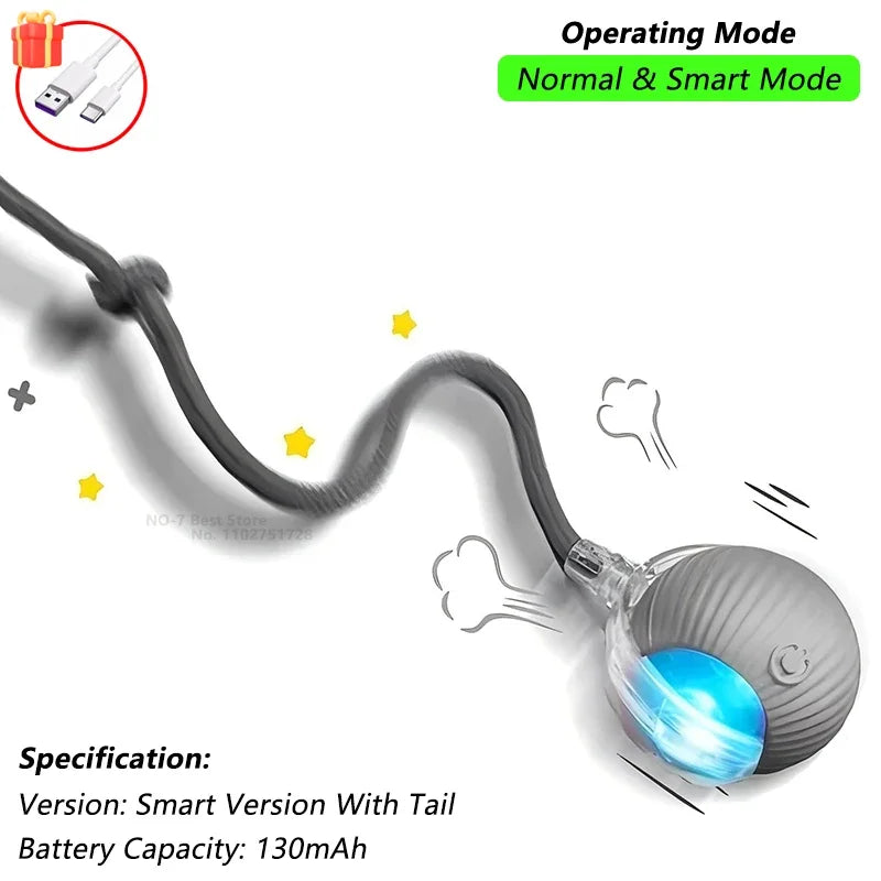 Smart Interactive Rolling Ball Cat Toy — Rechargeable