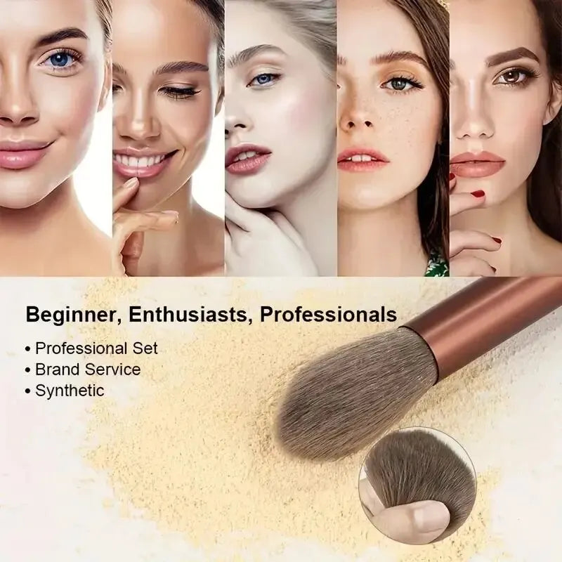 Professional Makeup Brush Set — Soft Fluffy Cosmetic Brushes
