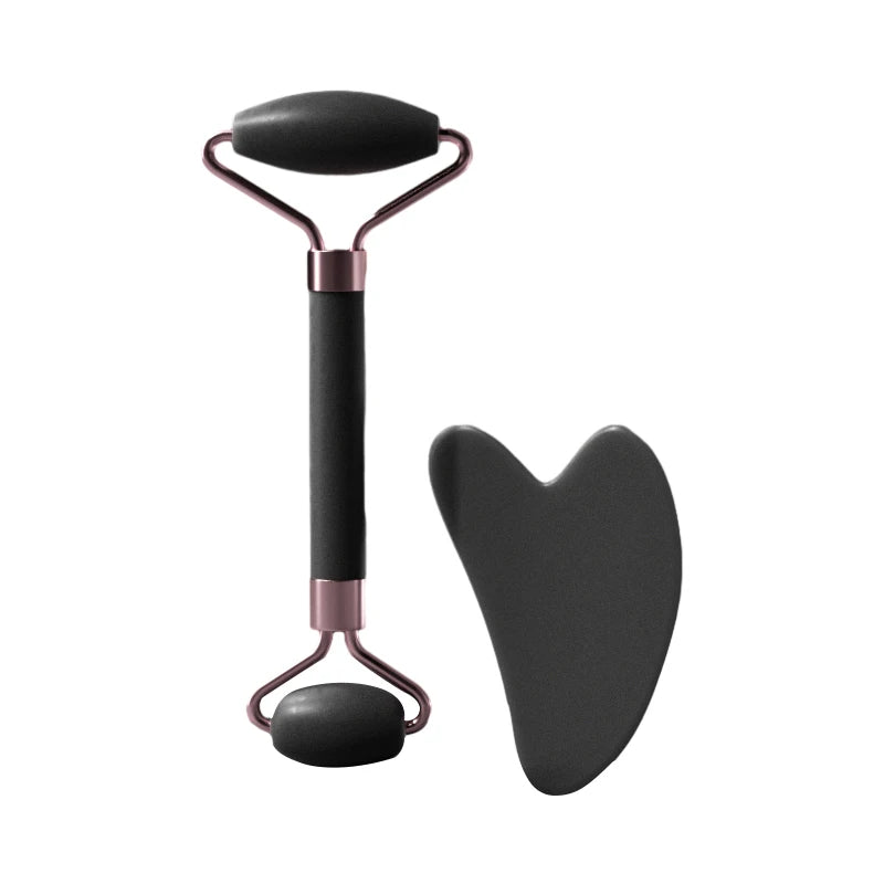 Jade Face Massager – Gua Sha Facial Roller for Skin Care & Anti-Aging