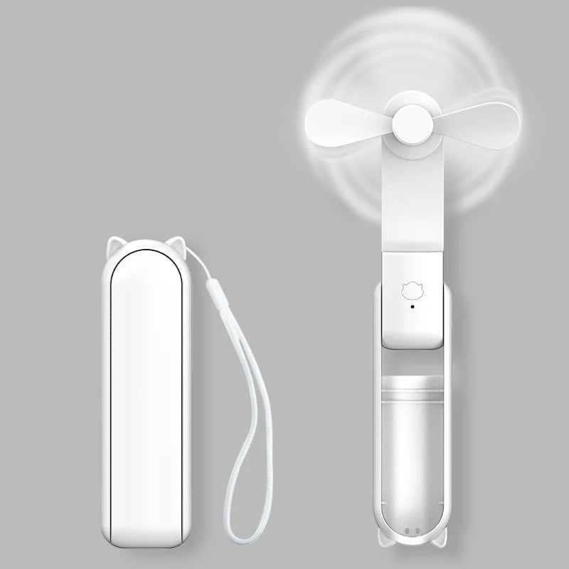 Foldable Portable Mini Fan — USB Rechargeable, 3-Speed