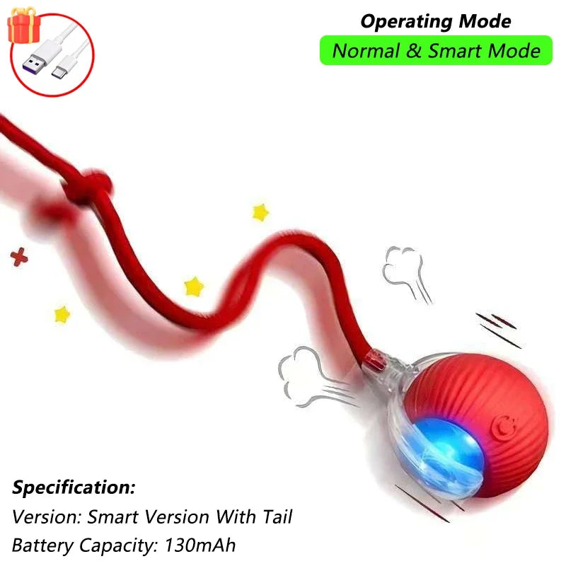 Smart Interactive Rolling Ball Cat Toy — Rechargeable