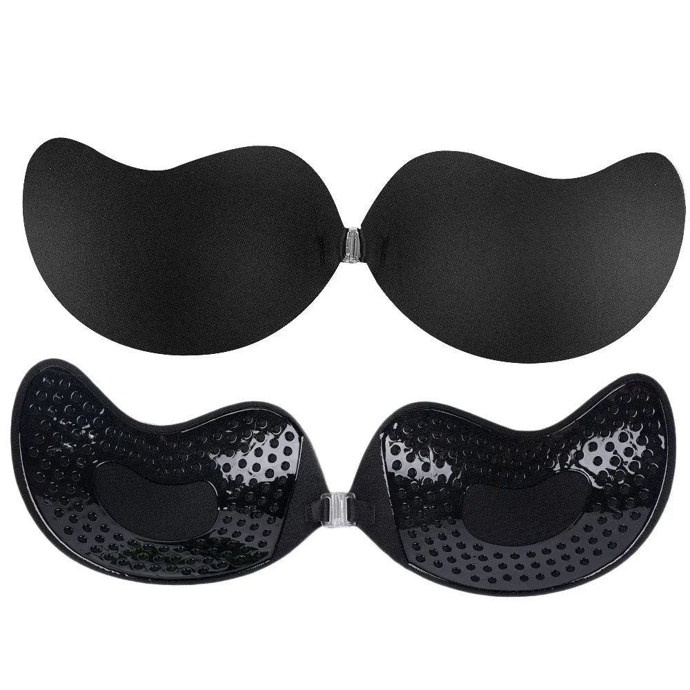 Invisible Strapless Push-Up Bra — Silicone Self-Adhesive, Backless