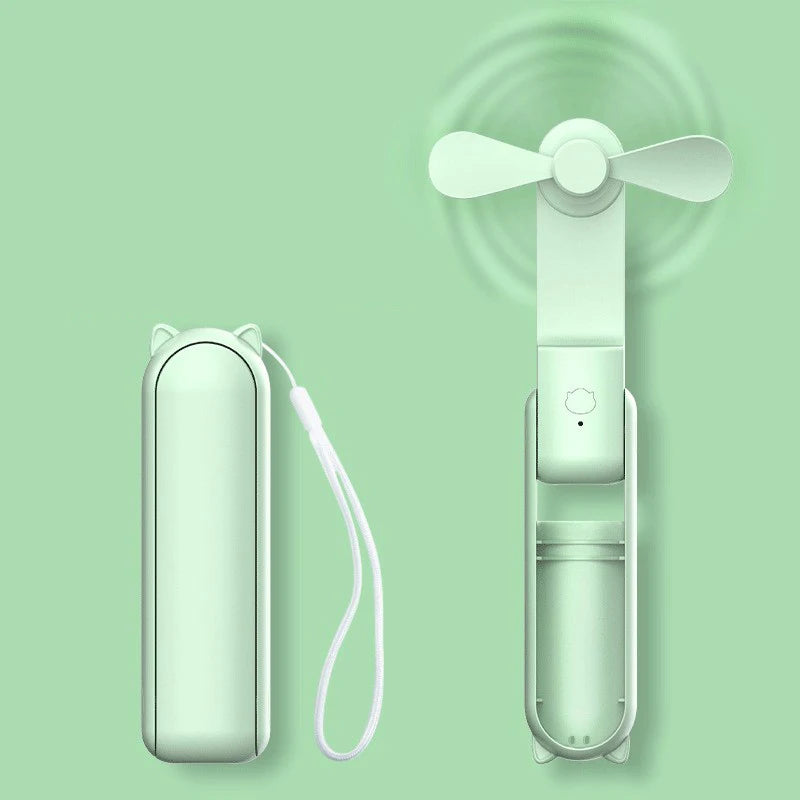 Foldable Portable Mini Fan — USB Rechargeable, 3-Speed