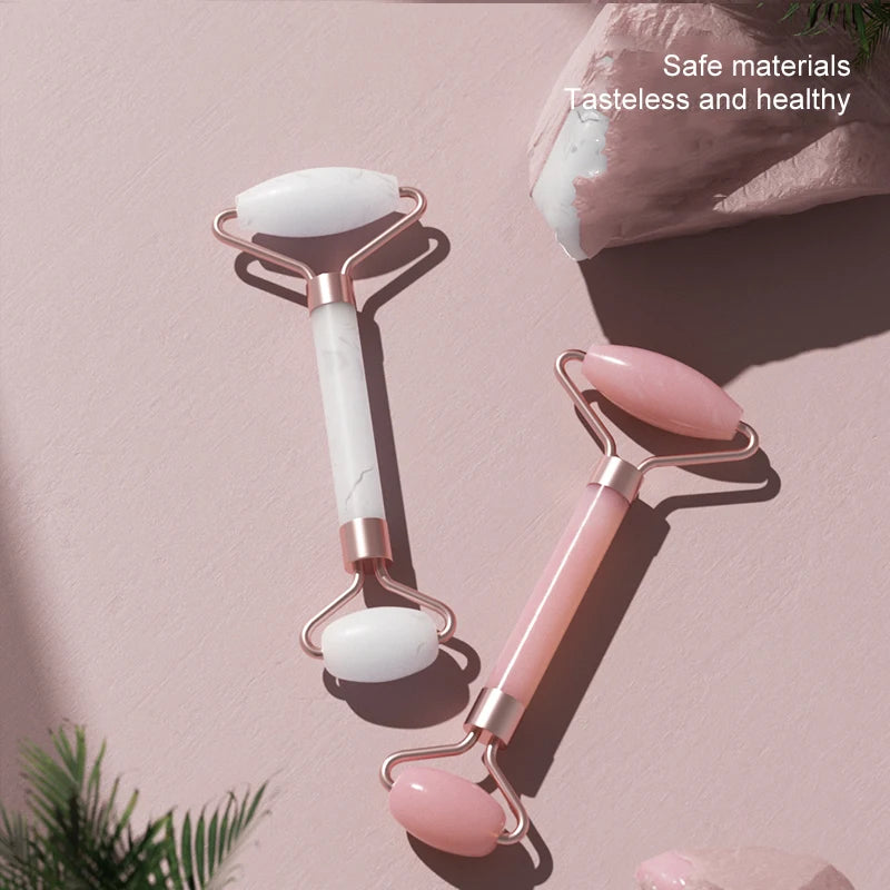 Jade Face Massager – Gua Sha Facial Roller for Skin Care & Anti-Aging