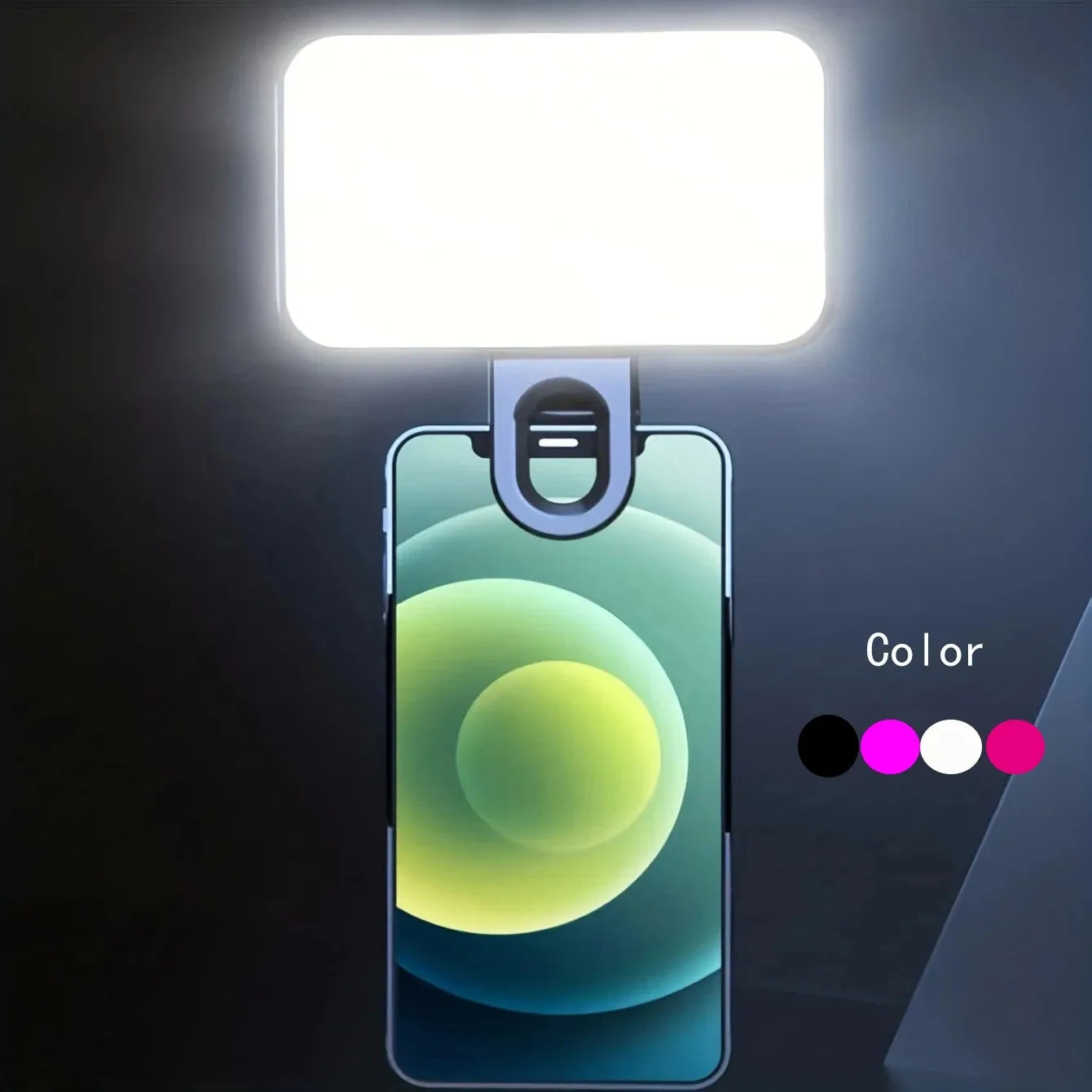 Mini Clip-On Selfie Fill Light — Rechargeable, 3 Brightness Modes