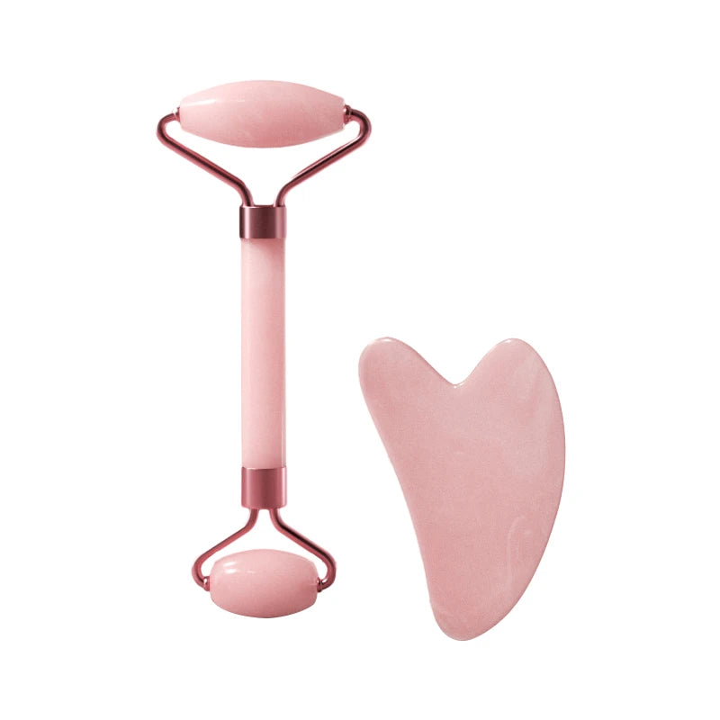 Jade Face Massager – Gua Sha Facial Roller for Skin Care & Anti-Aging
