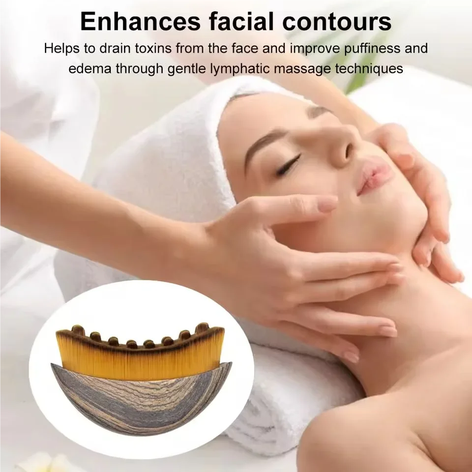 Lymphatic Drainage Face Sculpting Brush — Jawline & Chin Contour Massager