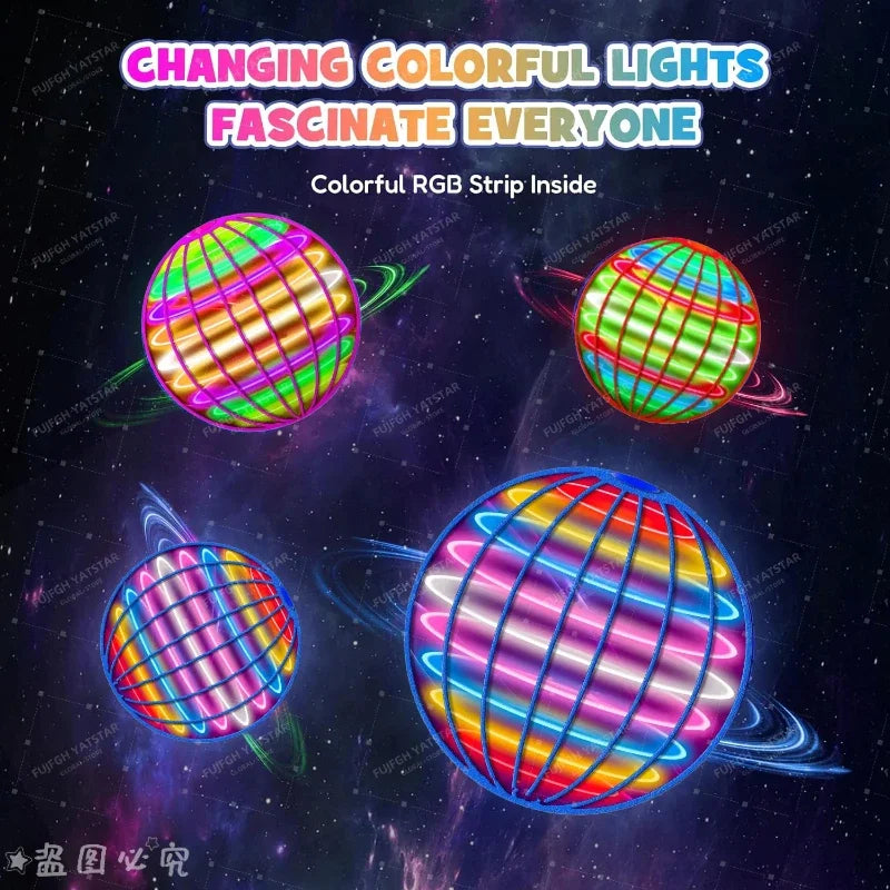 LED Flying Ball Toy — Gyroscopic Anti-Gravity Boomerang for Kids