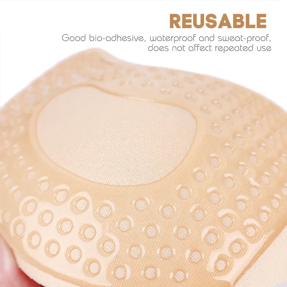 Invisible Strapless Push-Up Bra — Silicone Self-Adhesive, Backless