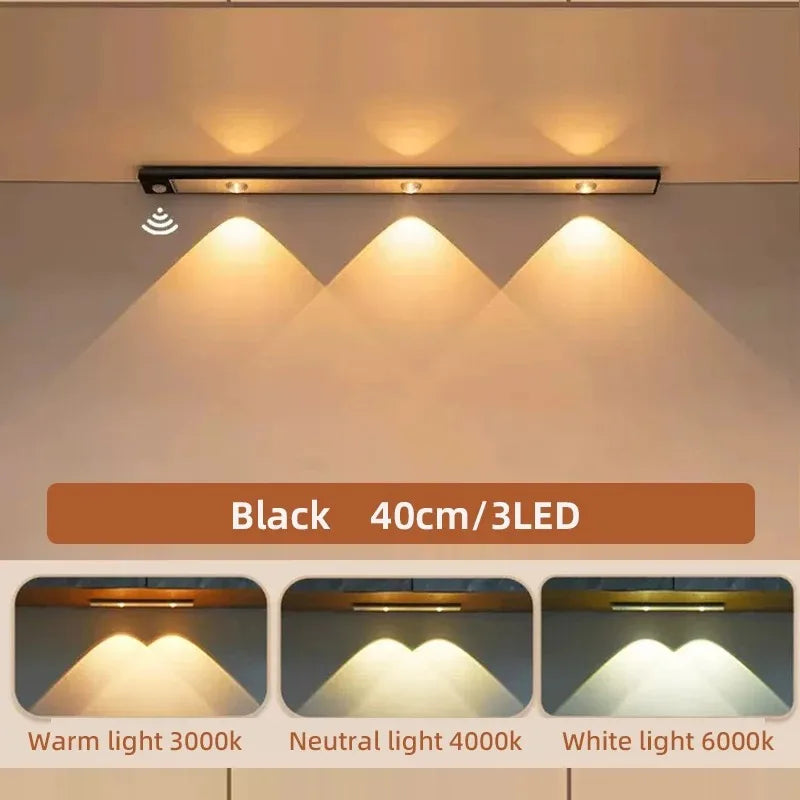 Ultra-Thin LED Under Cabinet Light with Motion Sensor — 3 Color Modes