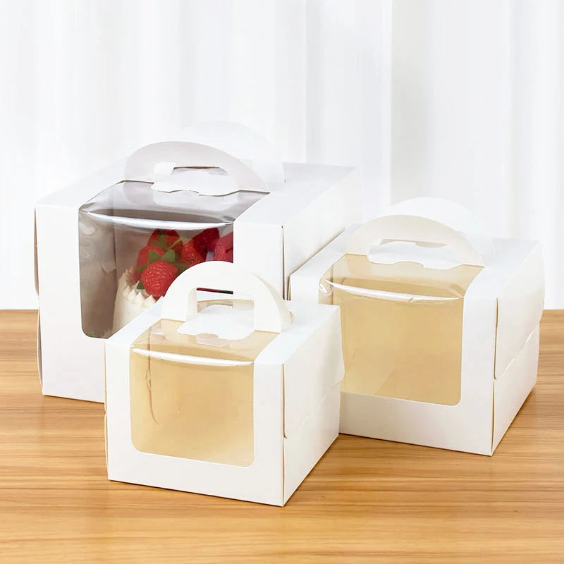 High-Capacity Cake Packaging Boxes — Multi-Size for Birthdays, Weddings & Holidays (1/3/6 pcs)