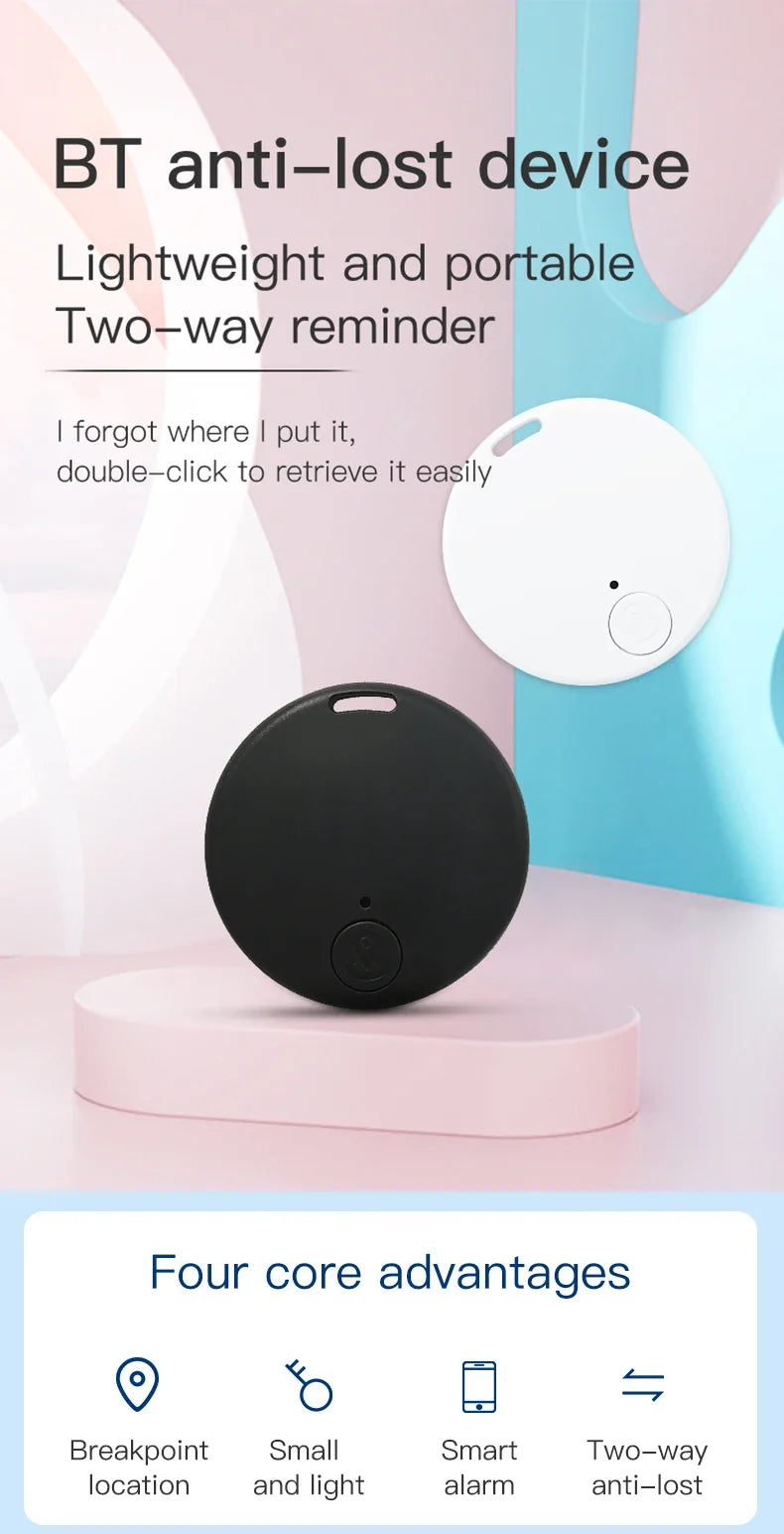Bluetooth 5.0 Smart GPS Tracker — Anti-Lost Device for Pets, Kids & Wallets