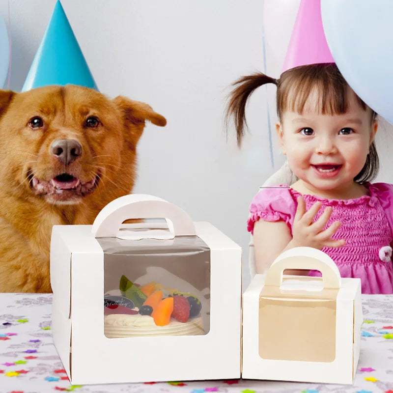 High-Capacity Cake Packaging Boxes — Multi-Size for Birthdays, Weddings & Holidays (1/3/6 pcs)