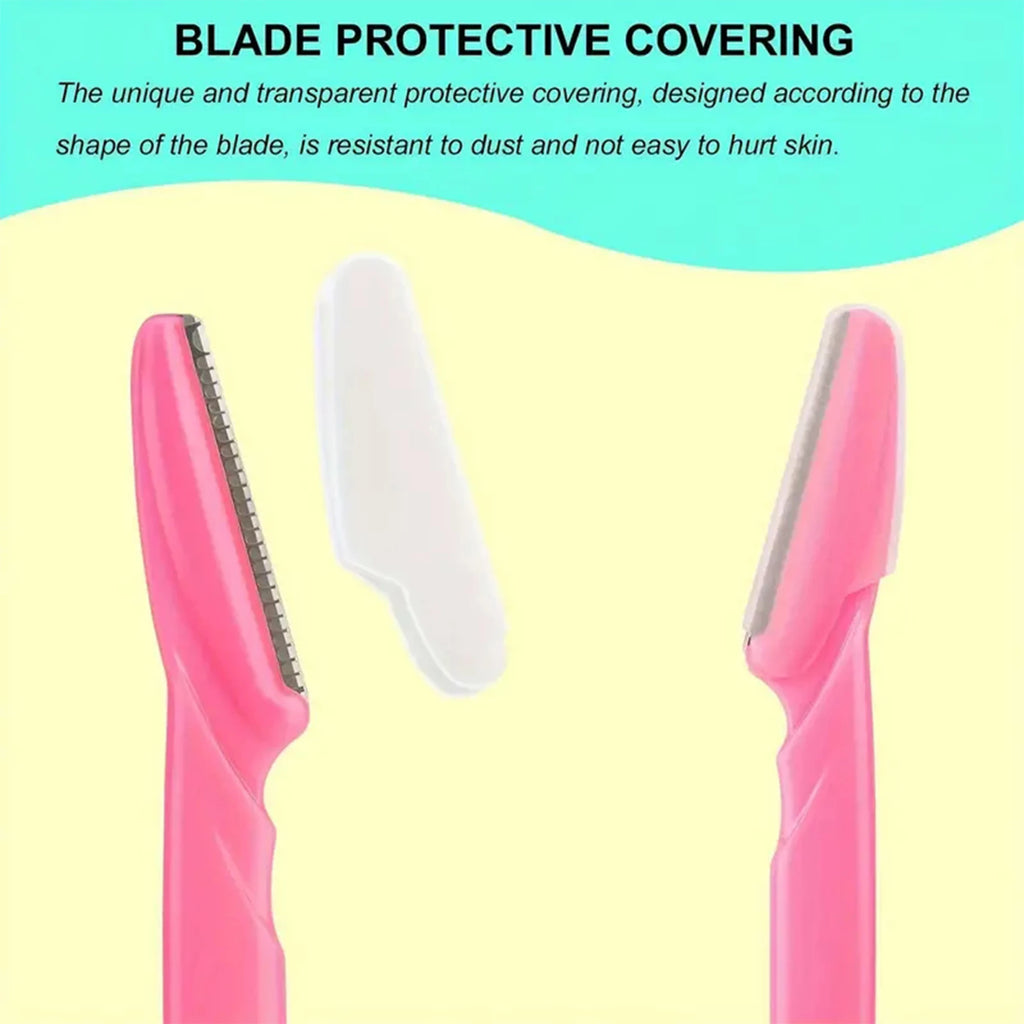 Precision Eyebrow & Face Razor Set with Protective Cover