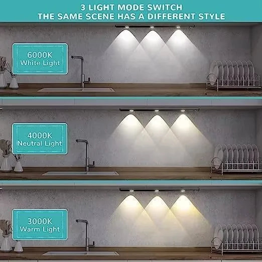 Ultra-Thin LED Under Cabinet Light with Motion Sensor — 3 Color Modes