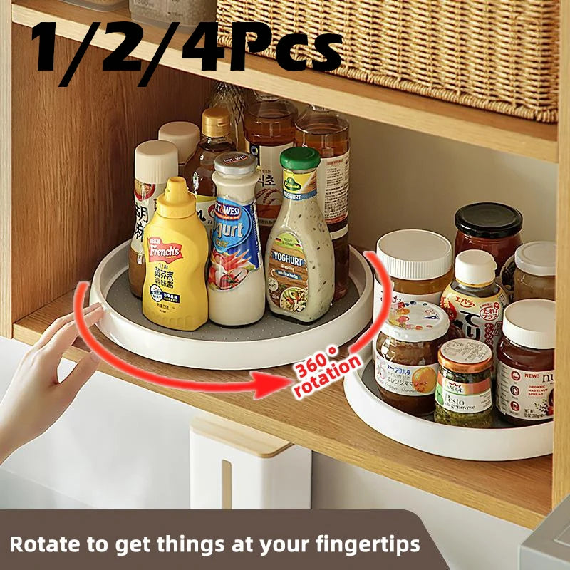 360° Rotating Kitchen Condiment Storage Rack