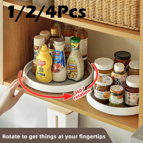 360° Rotating Kitchen Condiment Storage Rack