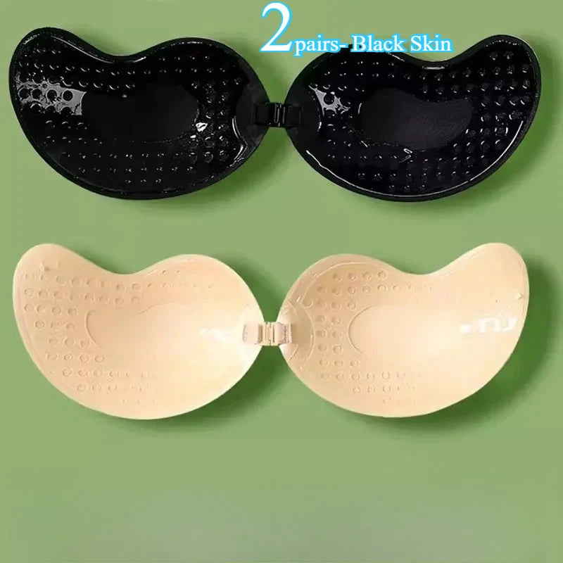 Invisible Strapless Push-Up Bra — Silicone Self-Adhesive, Backless