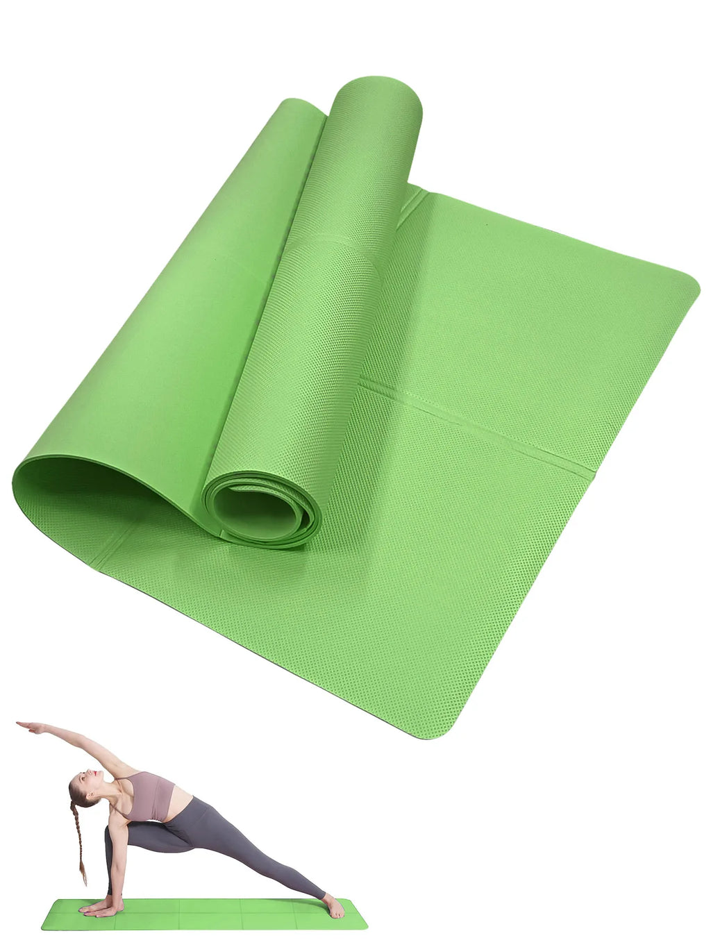 Non-Slip Yoga & Pilates Mat — Cushioned Travel Fitness Pad