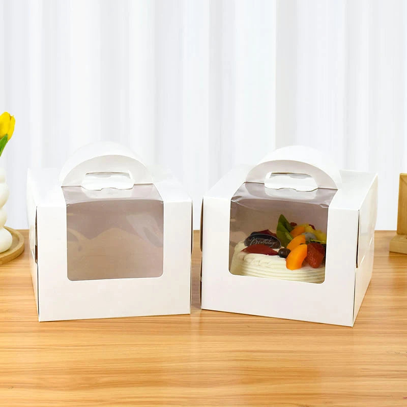 High-Capacity Cake Packaging Boxes — Multi-Size for Birthdays, Weddings & Holidays (1/3/6 pcs)