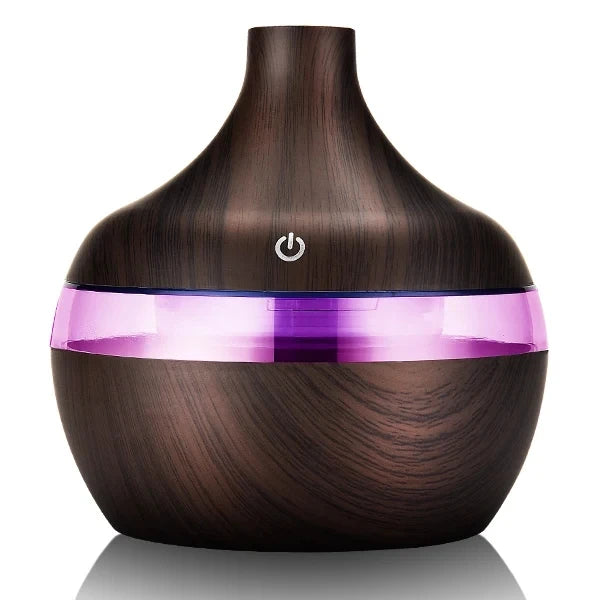 300ml Wood-Grain Ultrasonic Aroma Diffuser & Humidifier