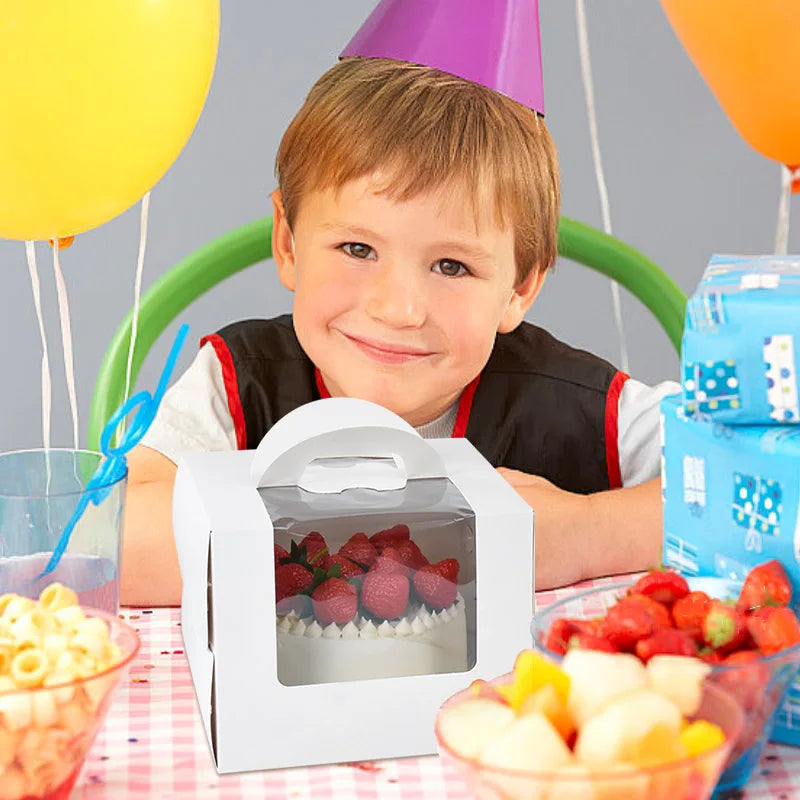High-Capacity Cake Packaging Boxes — Multi-Size for Birthdays, Weddings & Holidays (1/3/6 pcs)