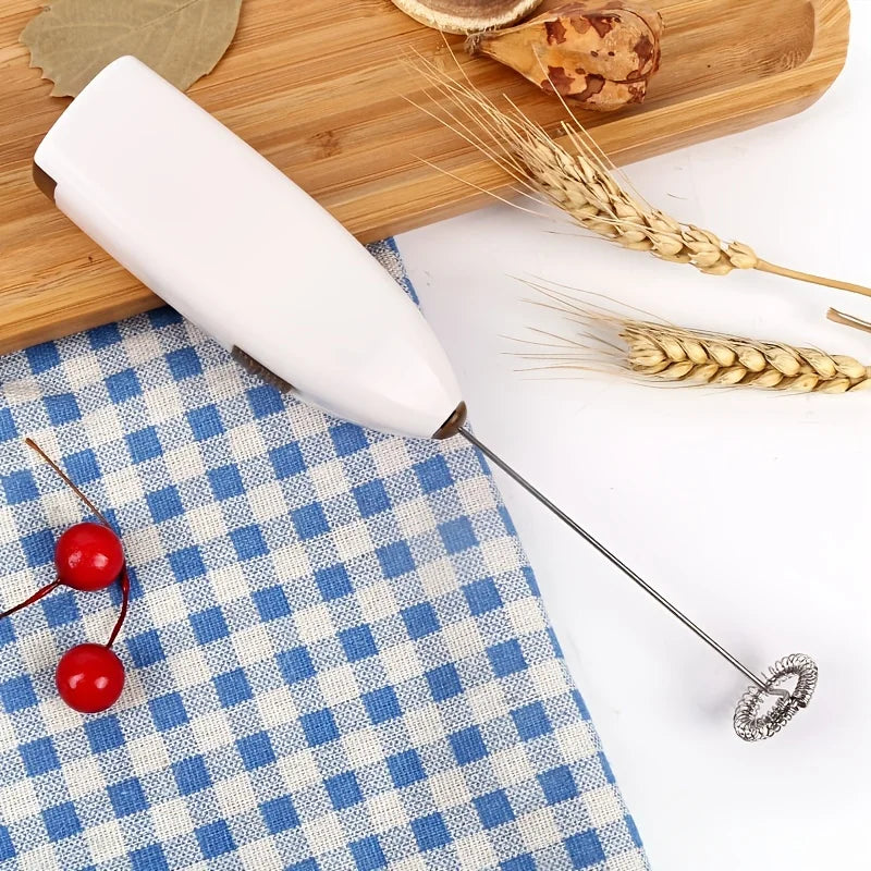 Mini Electric Milk Frother & Egg Beater — Battery Powered