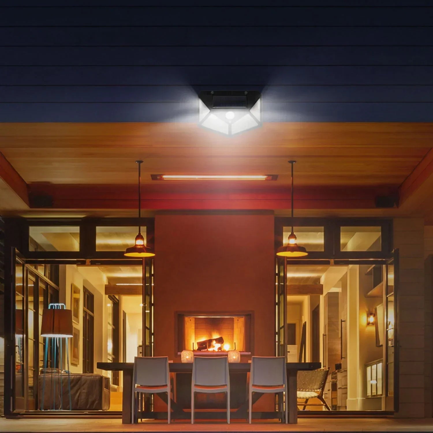 Solar-Powered Outdoor Spotlight with Motion Sensor