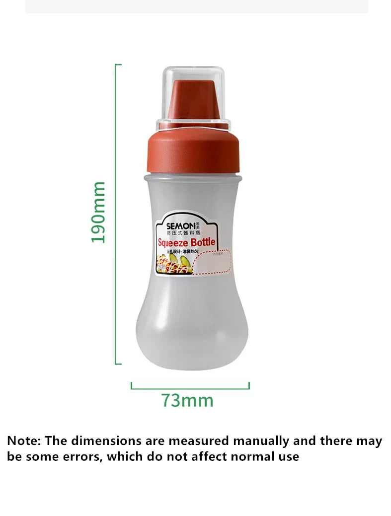 Leak-Proof Squeeze Sauce Bottles — Refillable Condiment Containers