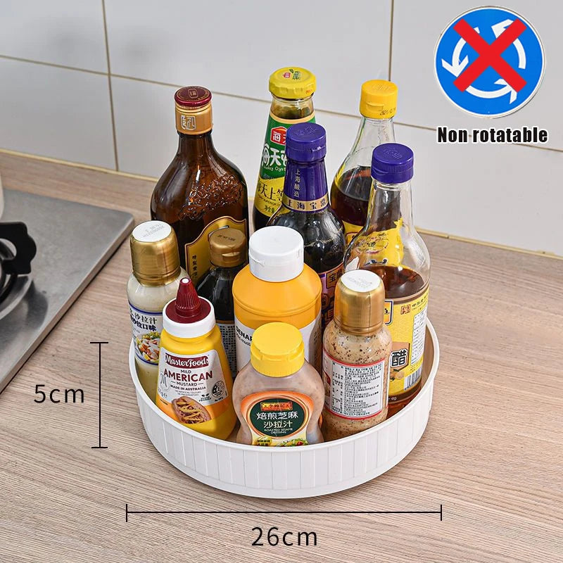 360° Rotating Kitchen Condiment Storage Rack