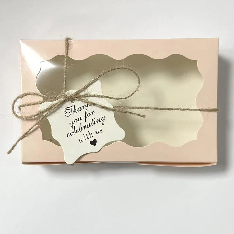 Kraft Paper Gift Boxes with Window — Cake, Candy & Chocolate Packaging for Weddings & Parties