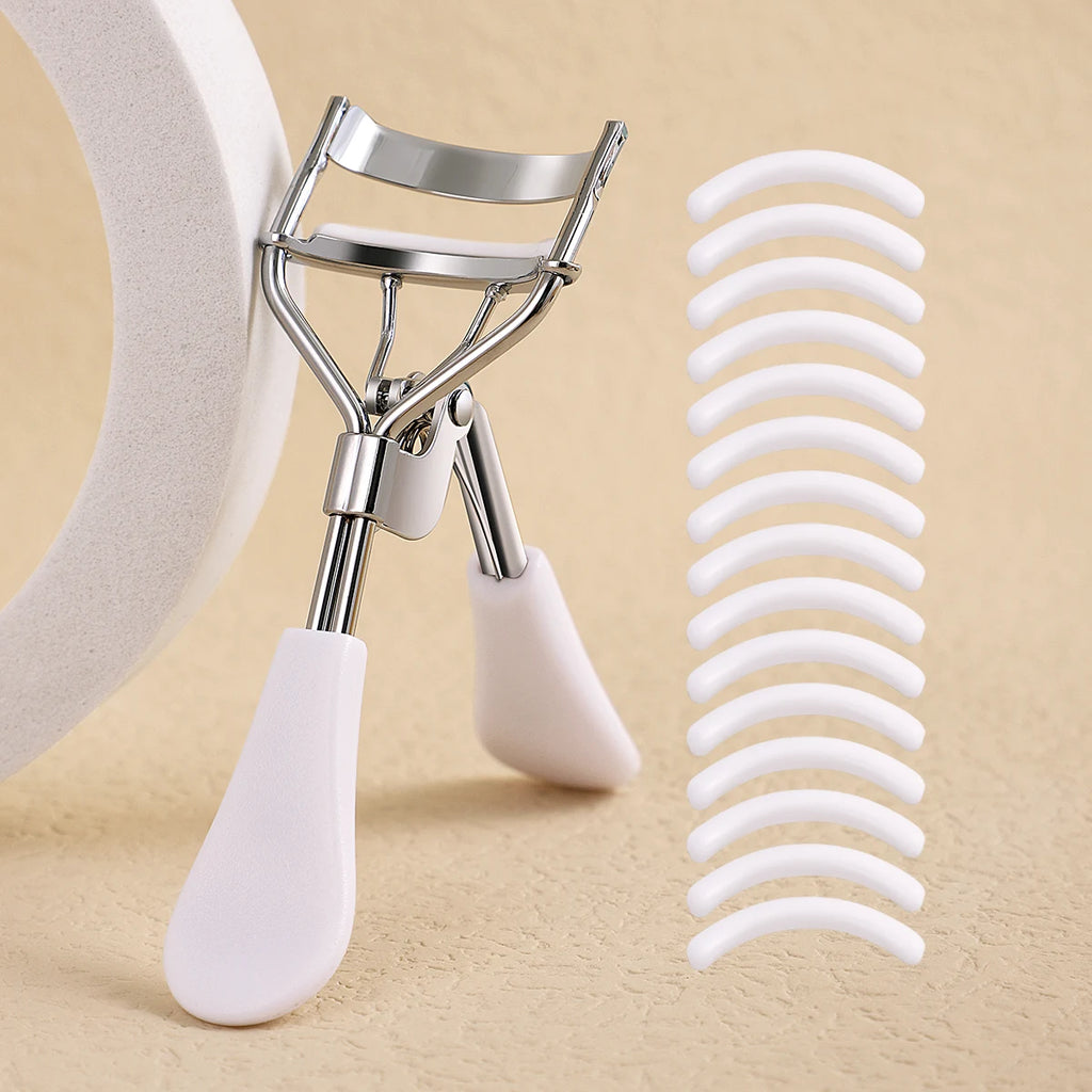Portable Eyelash Curler with 15 Silicone Replacement Pads